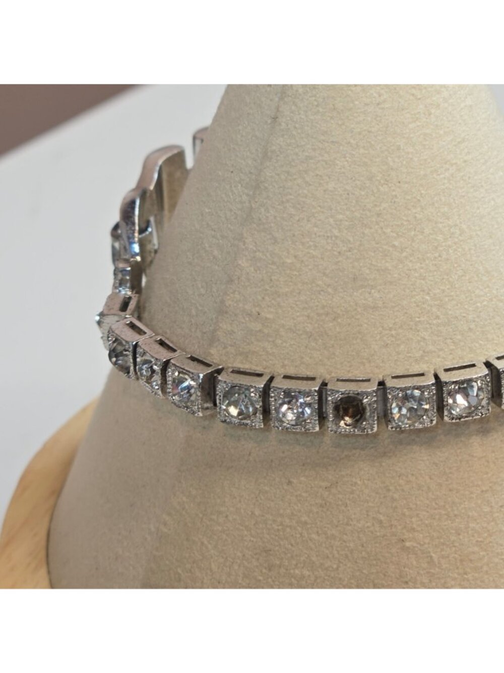 Vintage Dorson's Sterling Silver Rhinestone Bracelet 1930s Art Deco Jewelry READ - Picture 9 of 16